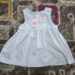 Vintage Samara Girls Gingham Dress Size 4t Embroidered
